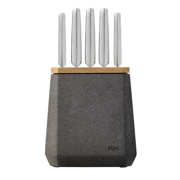 Stone Knife Block Flint Terrazzo Set 6 Piece - Furi