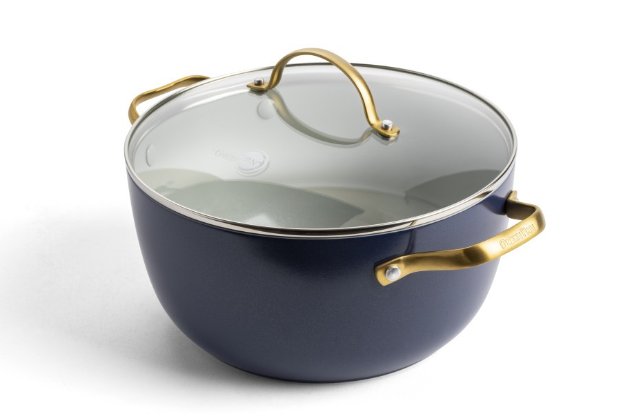 Padova Navy Blue Covered Casserole 24cm/4.7L  - GreenPan