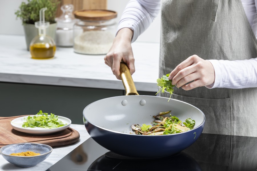 Padova Navy Blue Open wok 28cm/ 3.7L - GreenPan