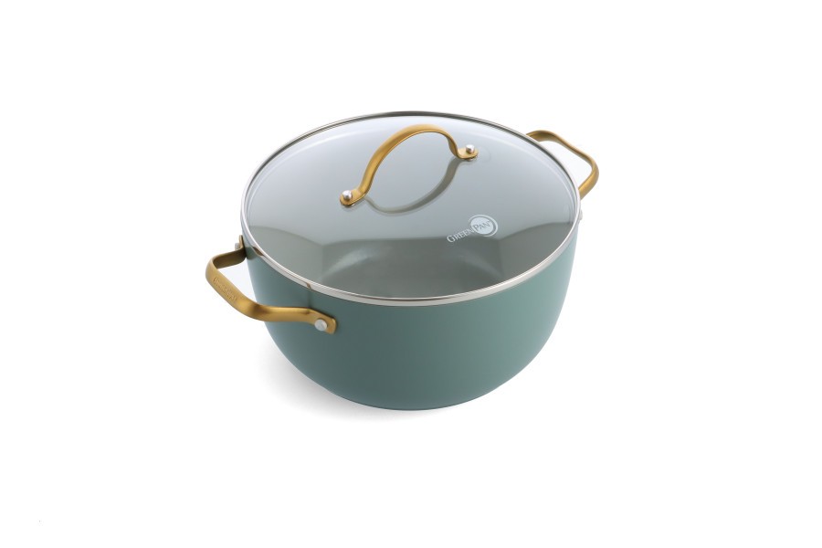 Padova Smokey Blue Covered Casserole 24cm/4.7L - GreenPan