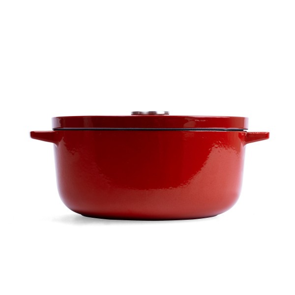 Empire Red Covered Round Casserole 26cm/5.2L - KitchenAid