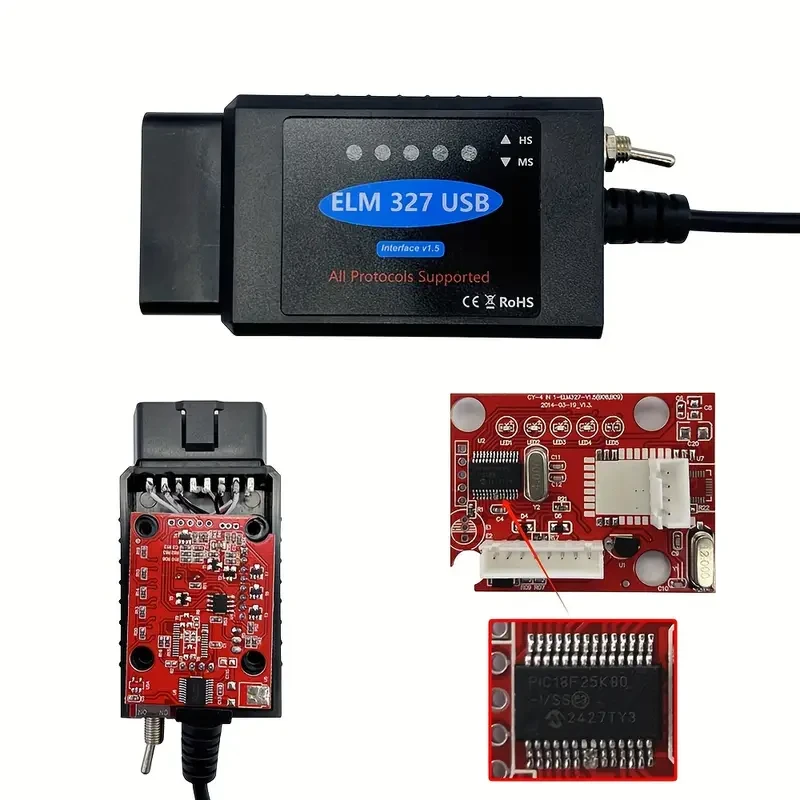 OBD2 USB Diagnostic Cable with Switch