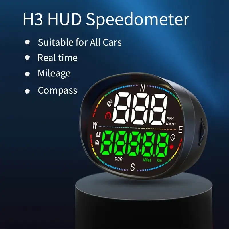 HUD Speedometer with Compass & Overspeed Alarm