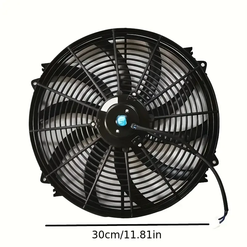 30cm Volt Electric Radiator Cooling Thermal Thermo Fan + Mounting Kits 12V 80W