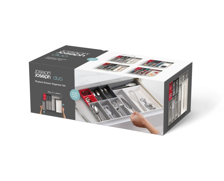 10-piece Drawer Organiser Set - Joseph Joseph Duo