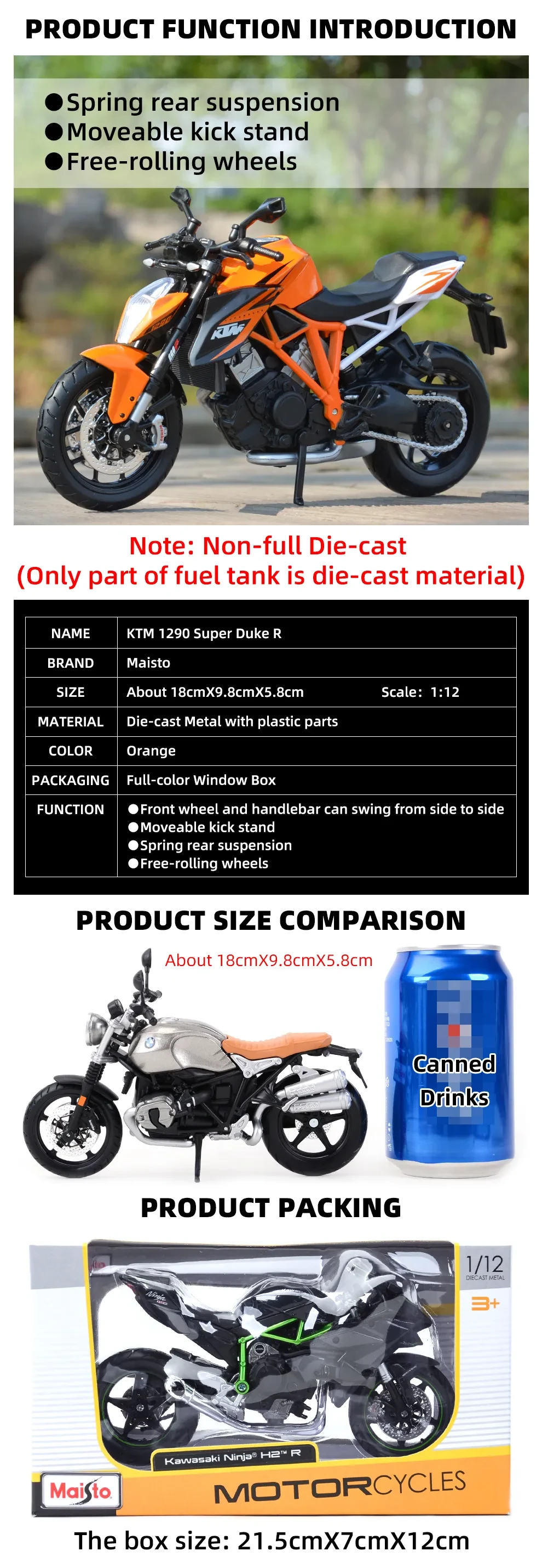 Motorcycle children's toy car model