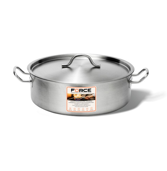 Low Casserole with Lid 260x85mm / 4.5Lt - Force Cookware