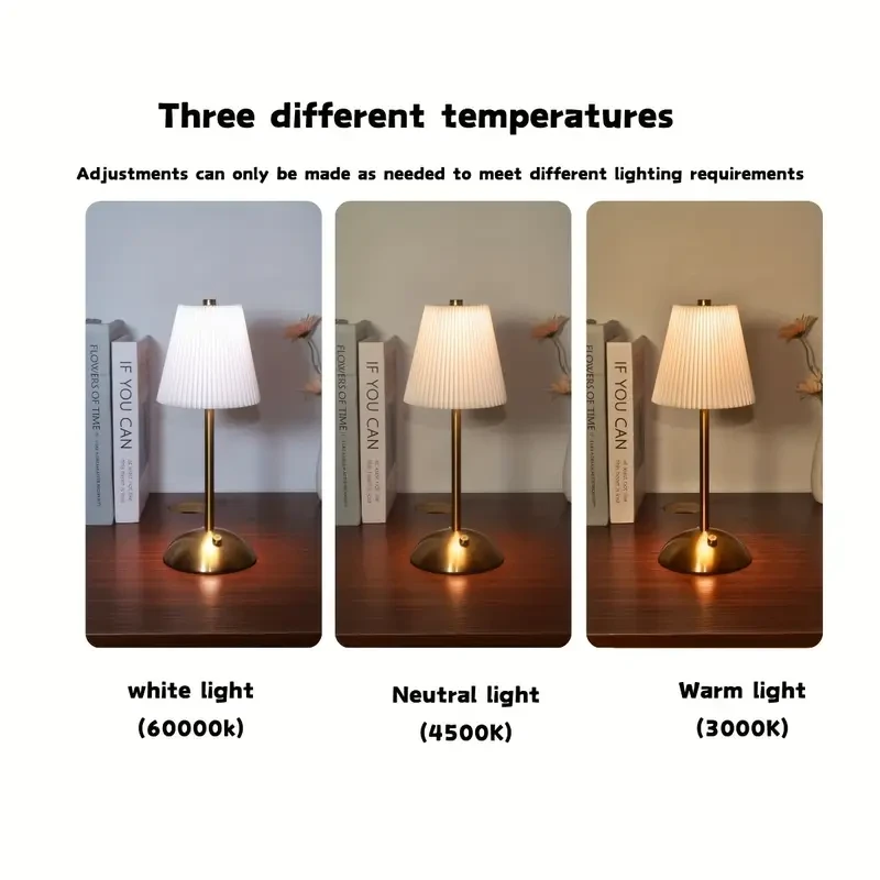 Scandinavian-Inspired Vintage Pleated Table Lamp