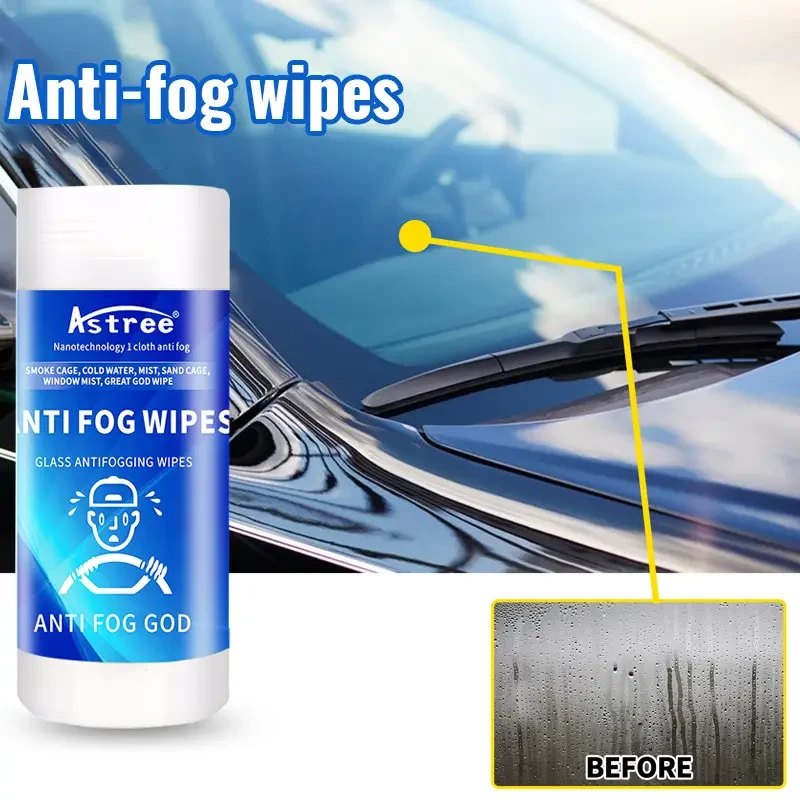 HD Anti-Fog Windshield Wipes - Instant Fog Removal, Streak-Free Cleaner