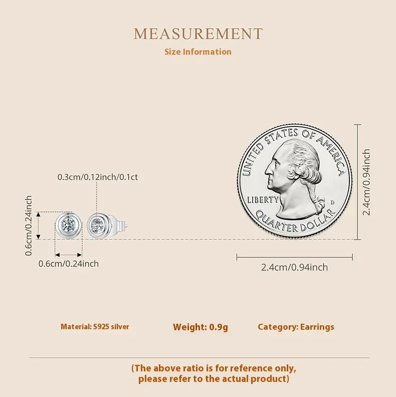 Bubble G Color Moissanite Stud Earrings