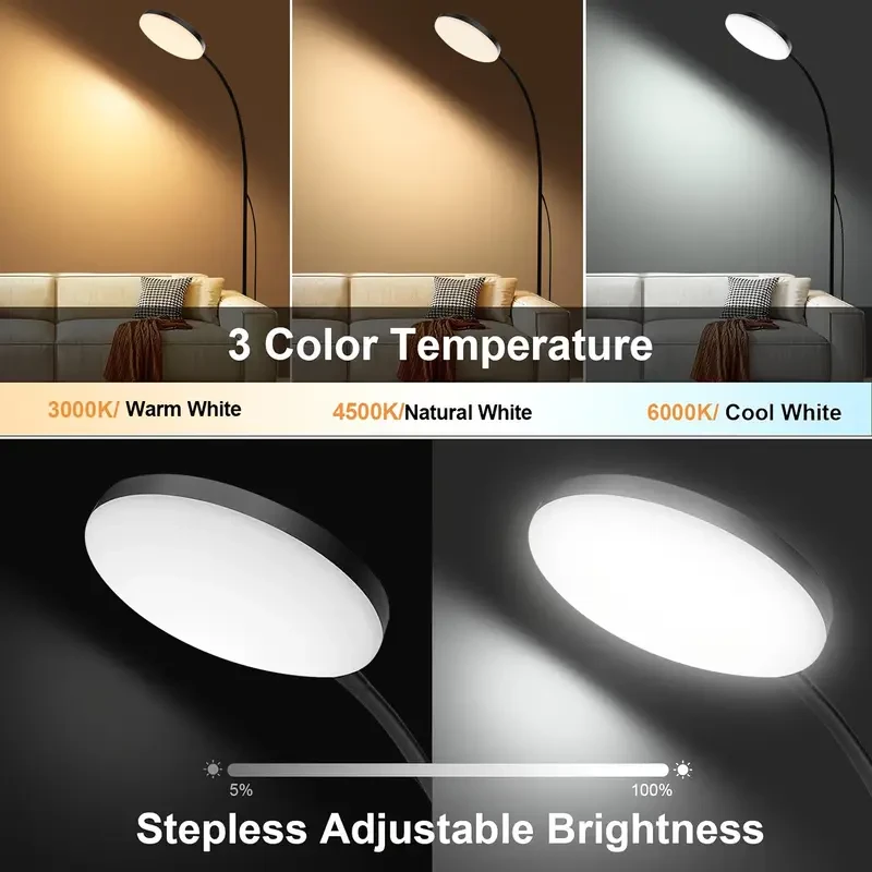 1pc Modern Adjustable Color Temperature LED Floor Lamp