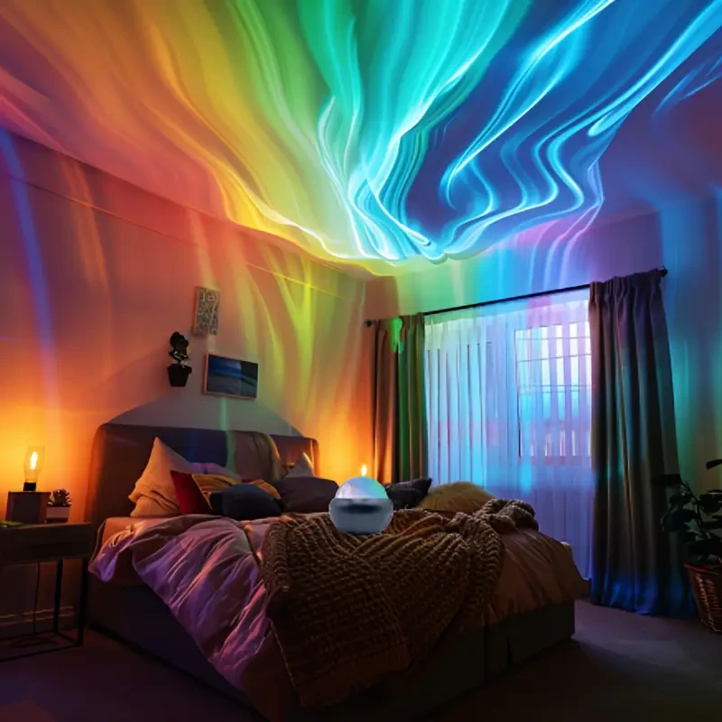 1pc USB-Powered Aurora and Starry Sky Projector