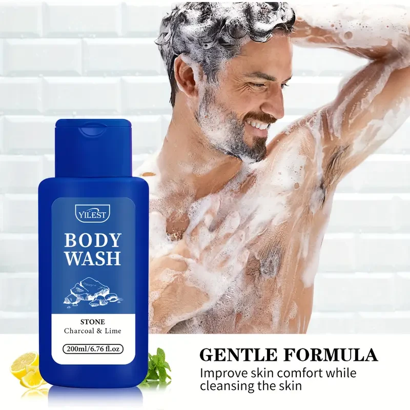 YILEST Mint & Sea Salt Hydrating Body Wash for Men