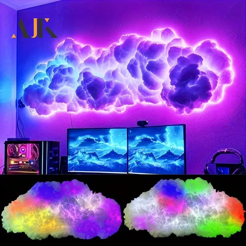 2D Flat, AJK 3D cloud light kit with music synchronization