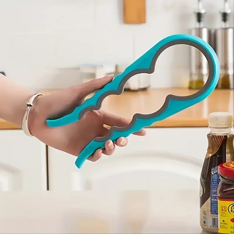 4-in-1 Can Opener with Ergonomic Non-Slip Handle - Versatile Tool for Kitchen & Beer