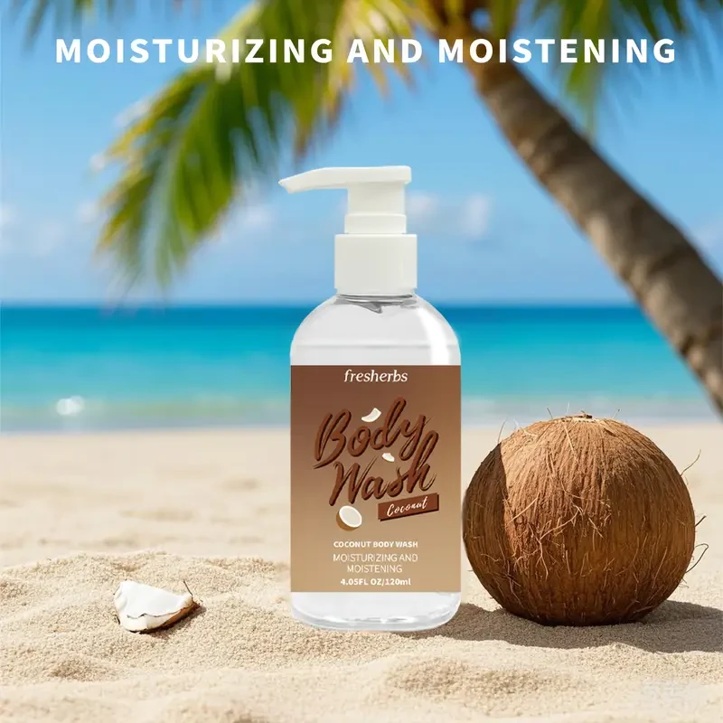 Fresherbs Coconut Body Wash - Exfoliating & Oil Control
