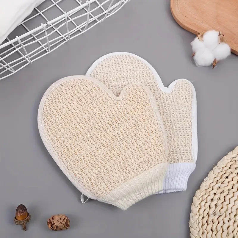 set of sword hemp exfoliating shower gloves