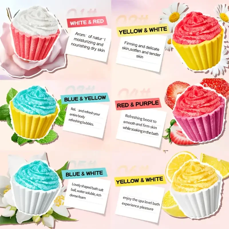 Sadoer Ice Cream-Shape Bath Bombs Set