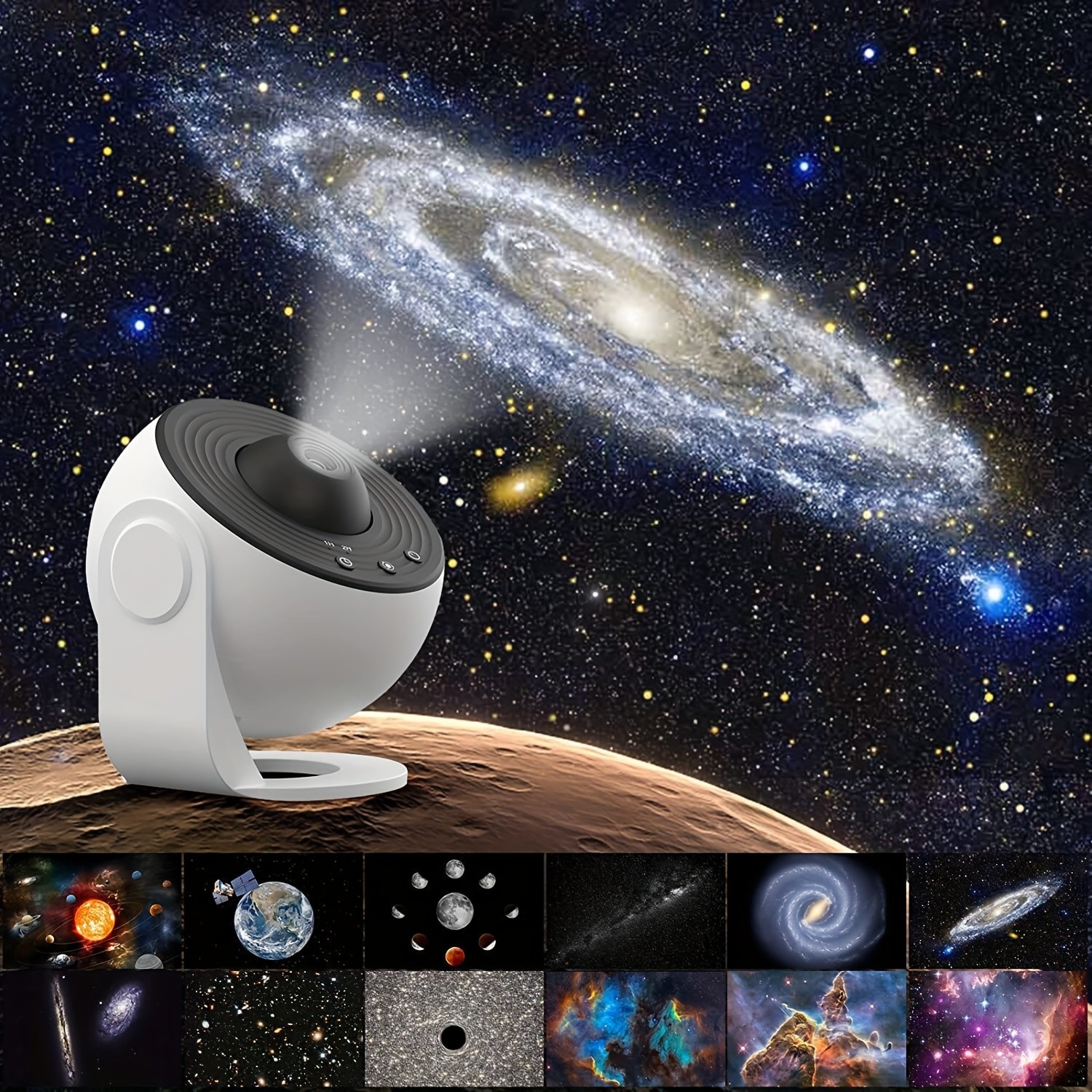 Star Projector Lamp with 13 Films Creative LED Starry Sky Night Light, Tabletop Indoor Dynamic Galaxy Projector, Touchpad Controlled, USB Powered, Non-Waterproof, for Home Atmosphere Decor