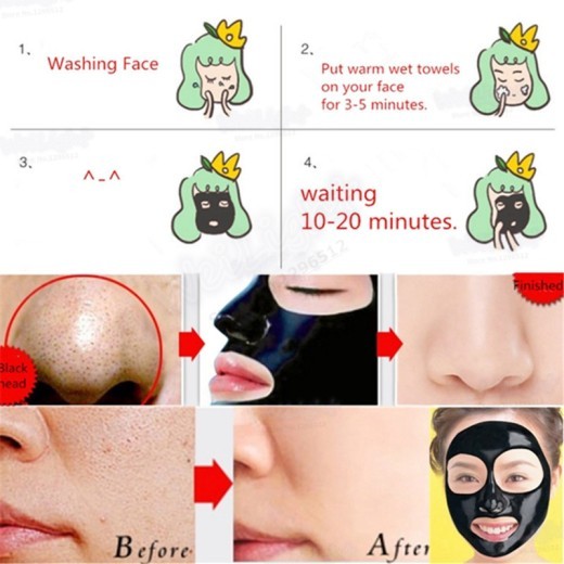 Bamboo charcoal blackhead tearing mask deep sea mud mineral mud nasal film 120g hanging card