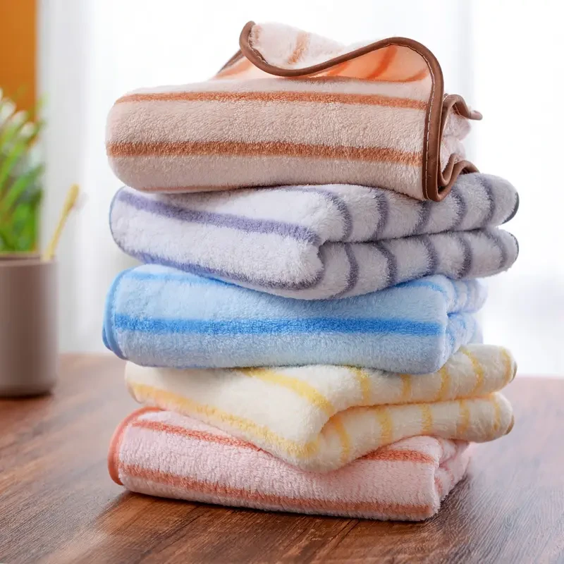 5pcs Soft Coral Fleece Towels