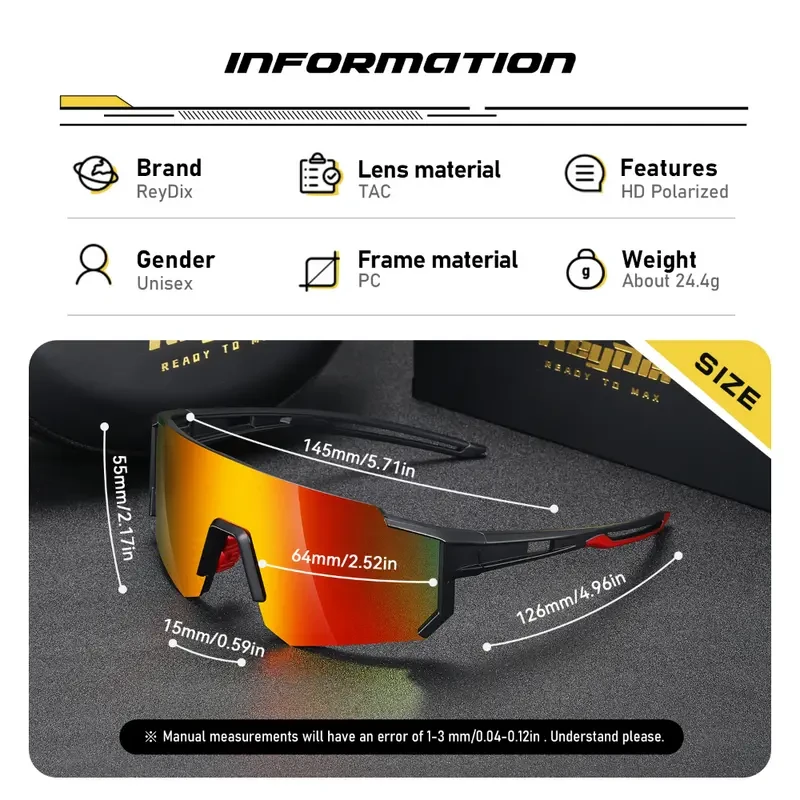Men's Polarized Sports Sunglasses - UV Protection for Outdoor Cycling