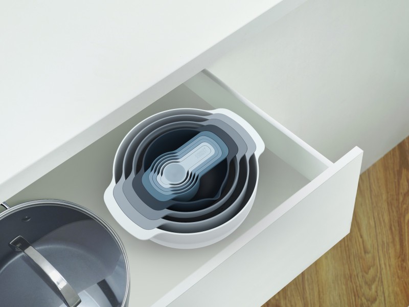 Nest 9 Plus 9-piece food preparation set - Sky  - Joseph Joseph
