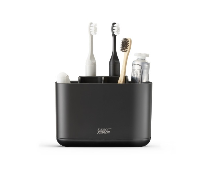 Easystore Large Toothbrush Caddy - Black - Joseph Joseph