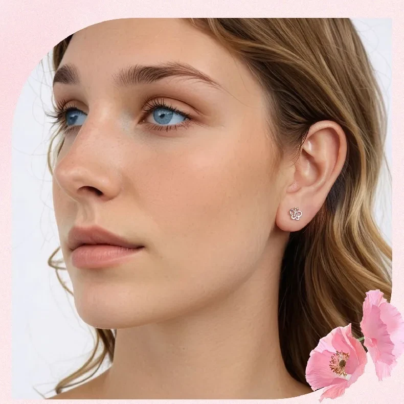 Sterling Silver Does Not Fade Butterfly Studs