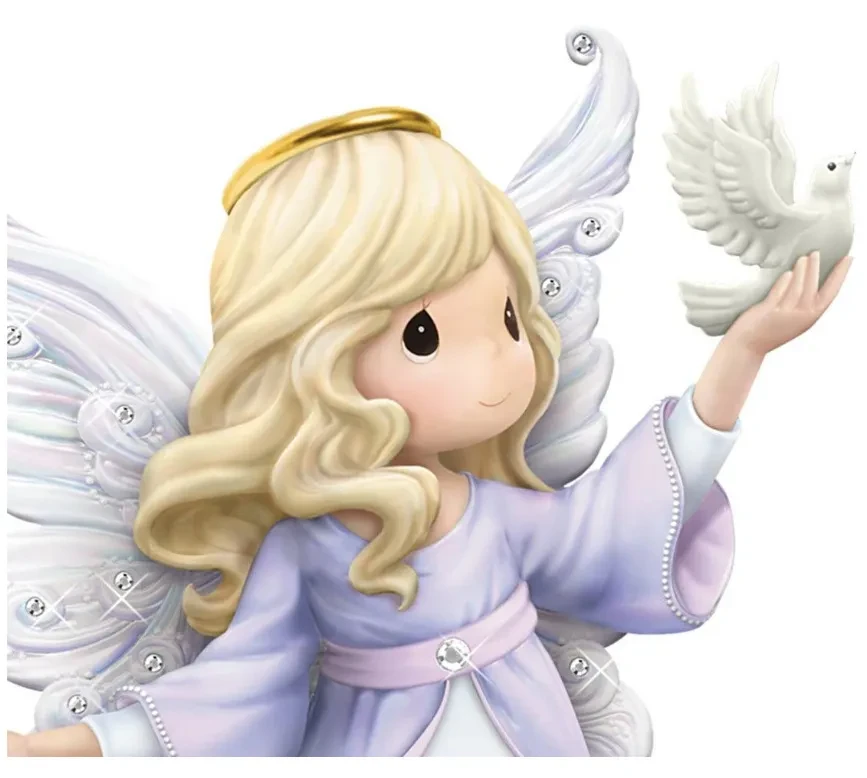 Peace Dove Angel Wings Girl Pendant