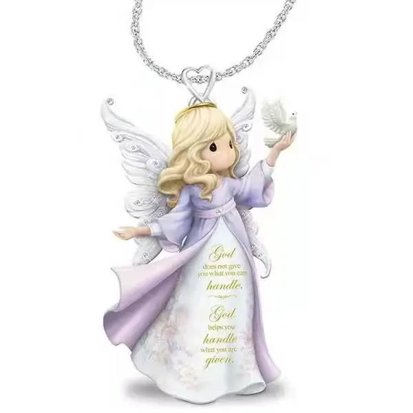 Peace Dove Angel Wings Girl Pendant