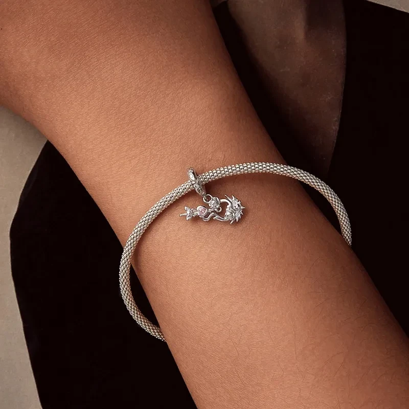 Fantasy Pattern Violin Pendant Sterling Silver