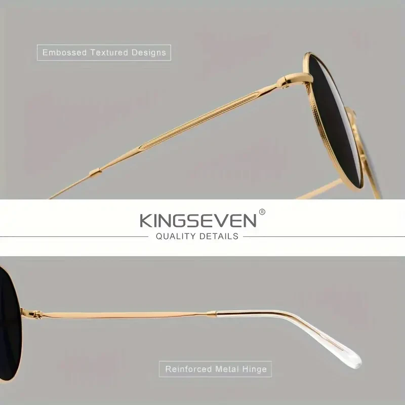 KINGSEVEN Exquisite Trendy Cool TR90 Frame Polarized Pilot Glasses