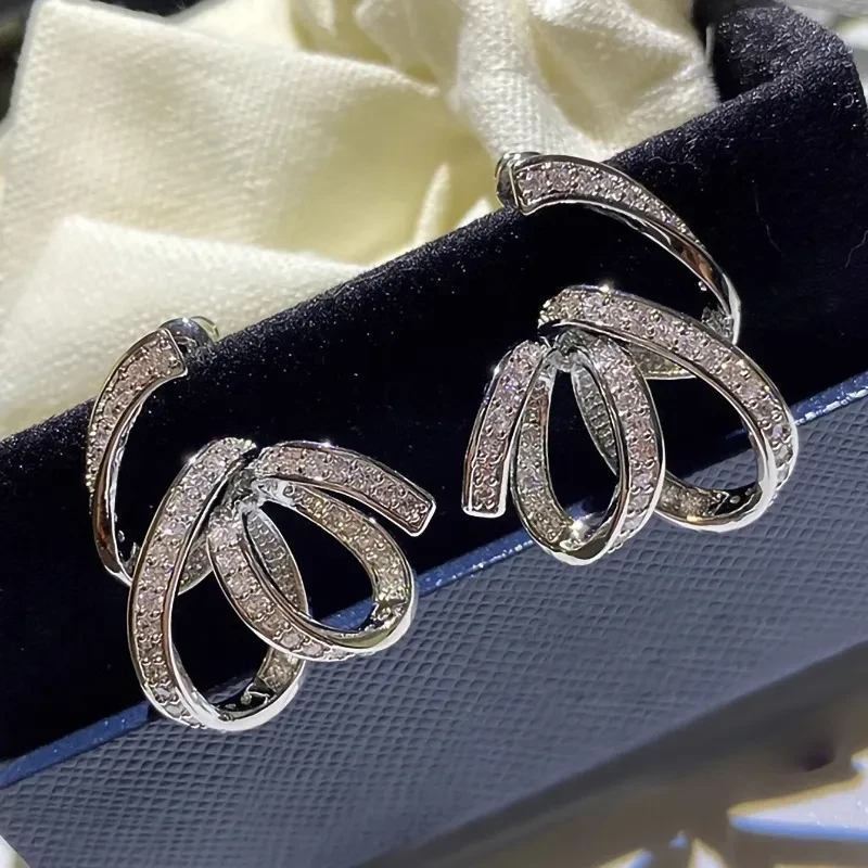 Line Winding Earrings Niche Design Fashion