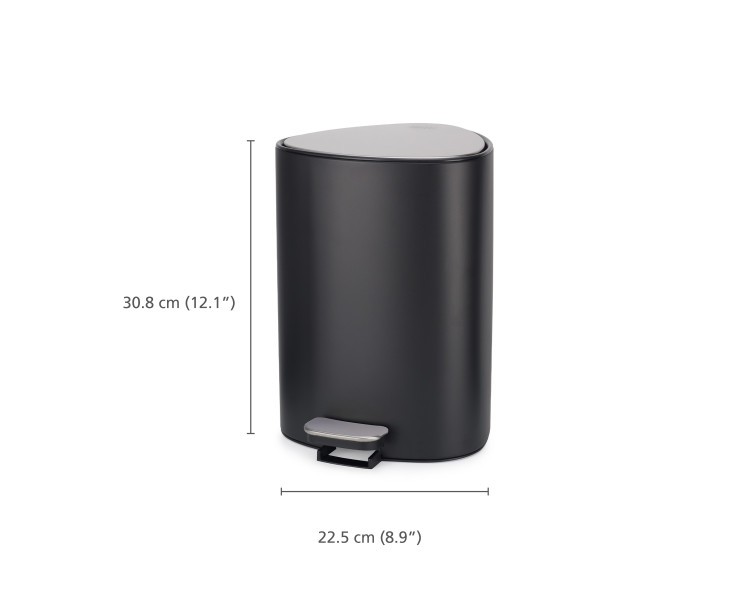 Easystore 5L Pedal Bin Matte - Black - Joseph Joseph