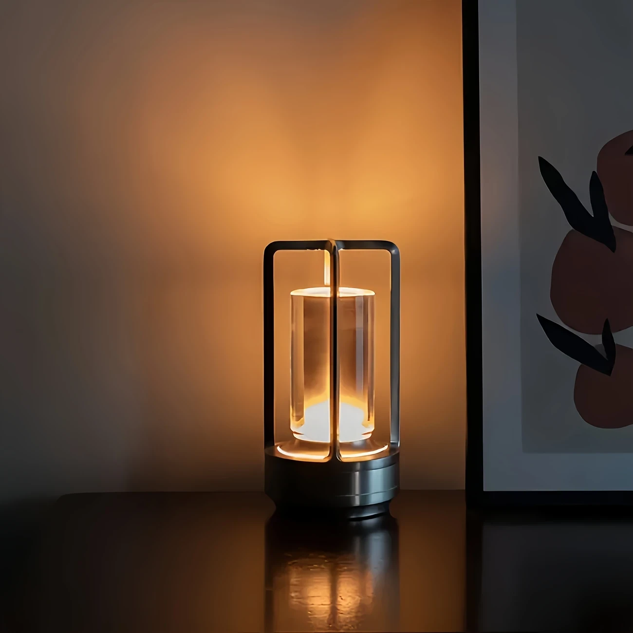 Cross Crystal USB Light | Touch Tricolor Endless Dimming, Rechargeable Lithium Battery LED Night Light for Office & Home Decor
