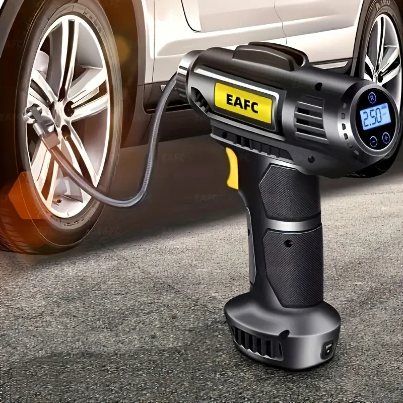 Portable Air Compressor: 150PSI Cordless Car Tire Inflator Pump