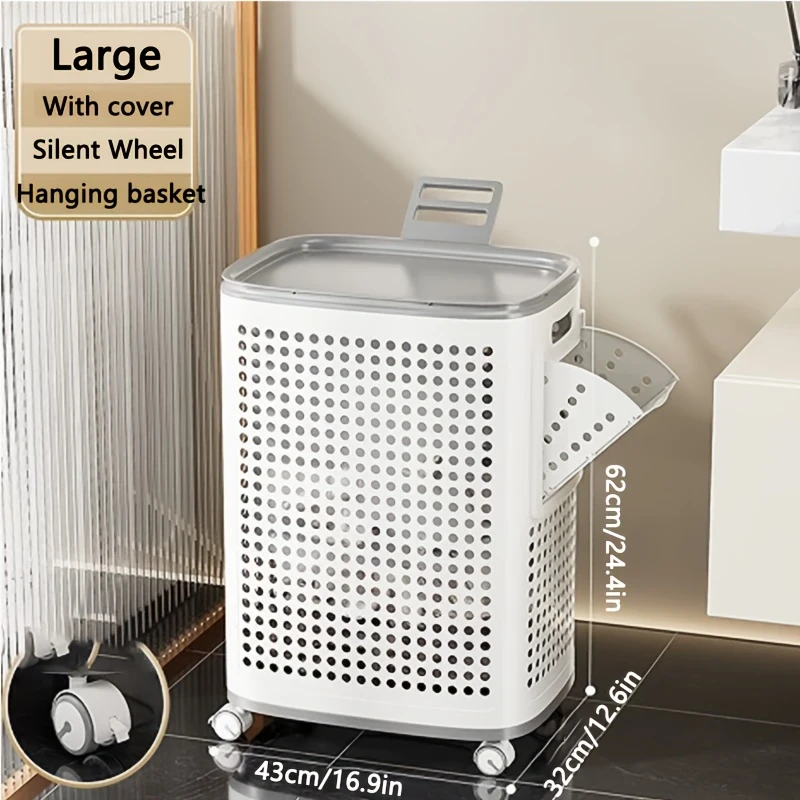 Rolled Laundry Basket - with Wheels