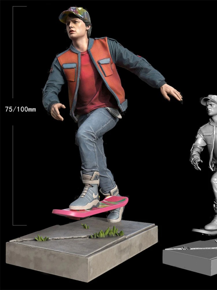 Resin Figure 1/24 Scale Assembly Model Kit | Skateboarding Teenager Unassembled Diorama