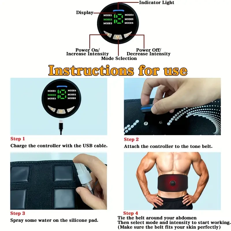 WOFLEND EMS TENS Massager & Abdominal Muscle Trainer