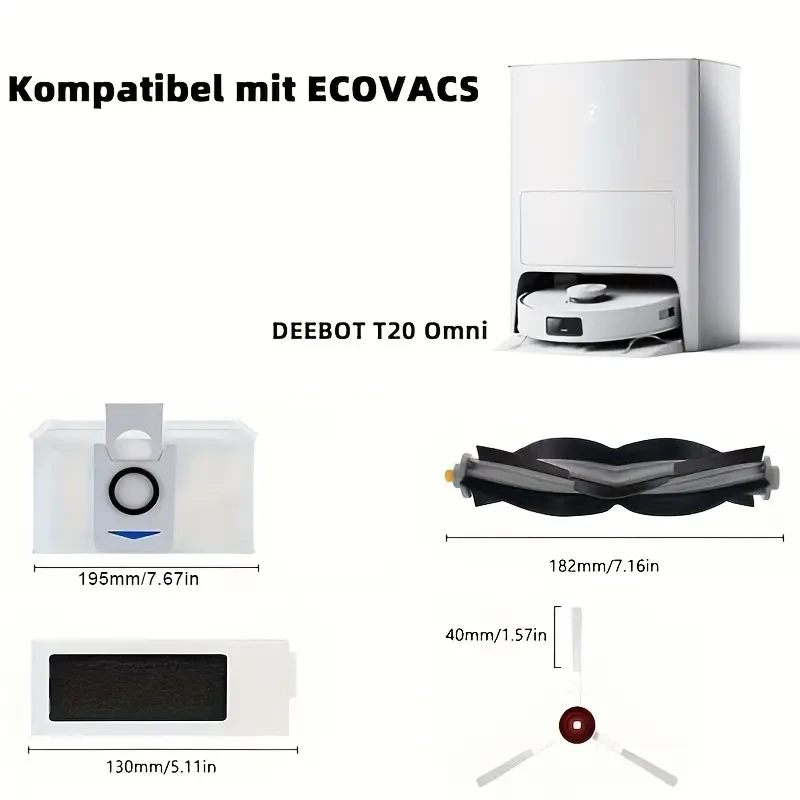 Accessories Kit Compatible For ECOVACS DEEBOT T20 Omni