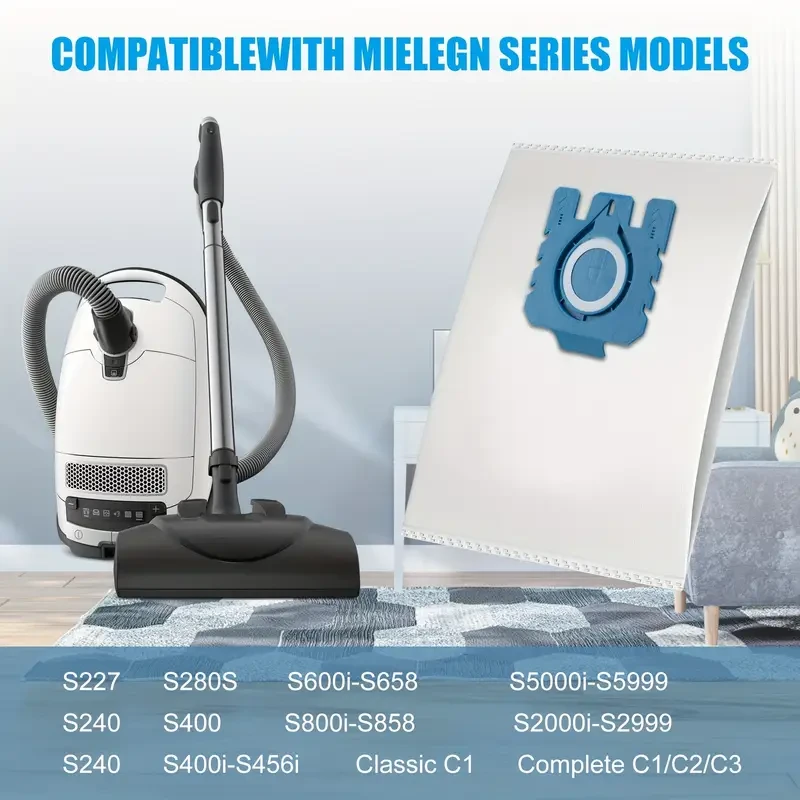 13-Pack of 3D Air Purification Dust Bags: Suitable for Miele GN Vacuum Cleaner Bags