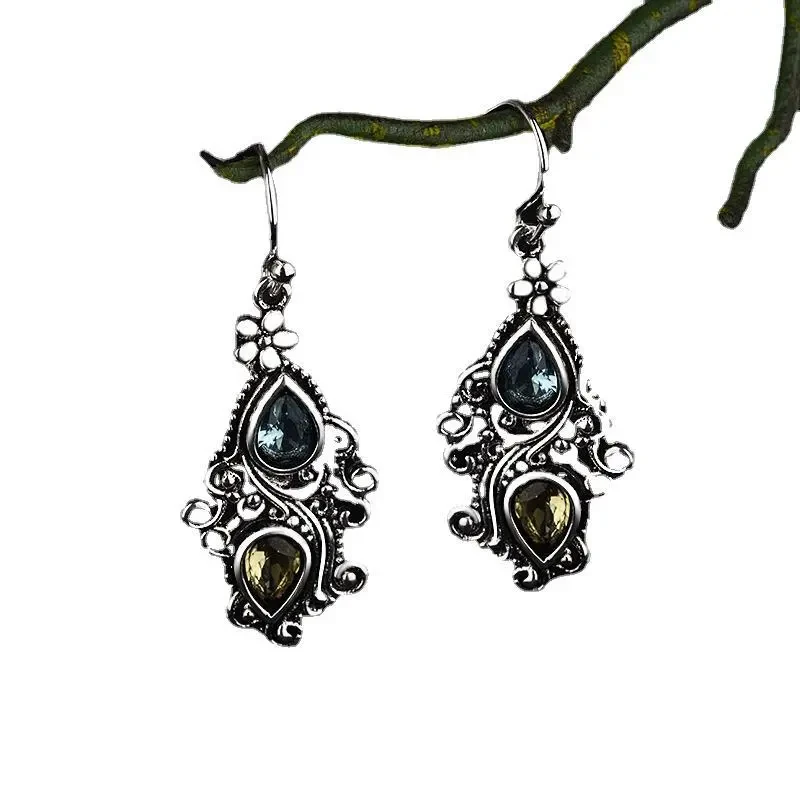 Creative Flower Drop Pear-shaped Earrings