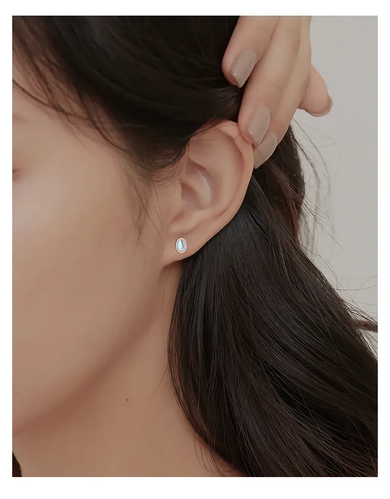Geometric Pure Silver Fashion Commuter Ear Studs