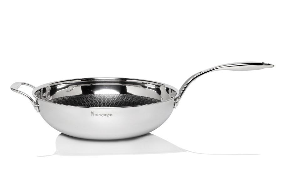 Matrix Stainless Steel Wok Pan 32cm - Stanley Rogers