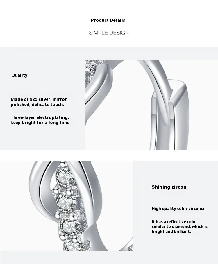 S925 Sterling Silver Amore Infinito Earrings