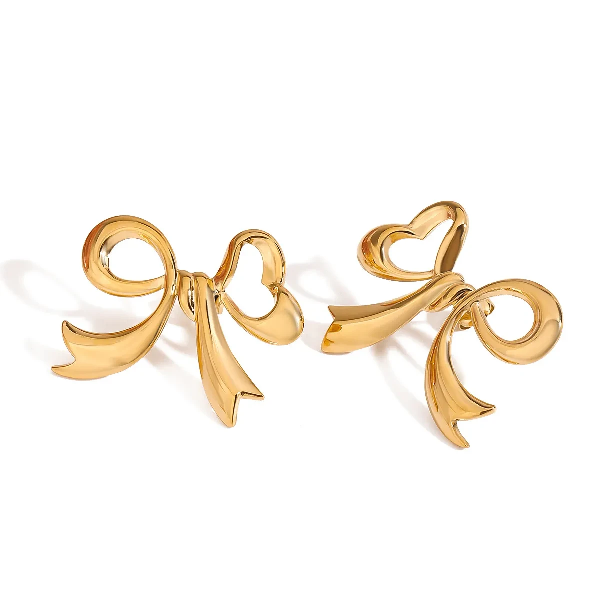 Carissa Gold Bowtie Earrings