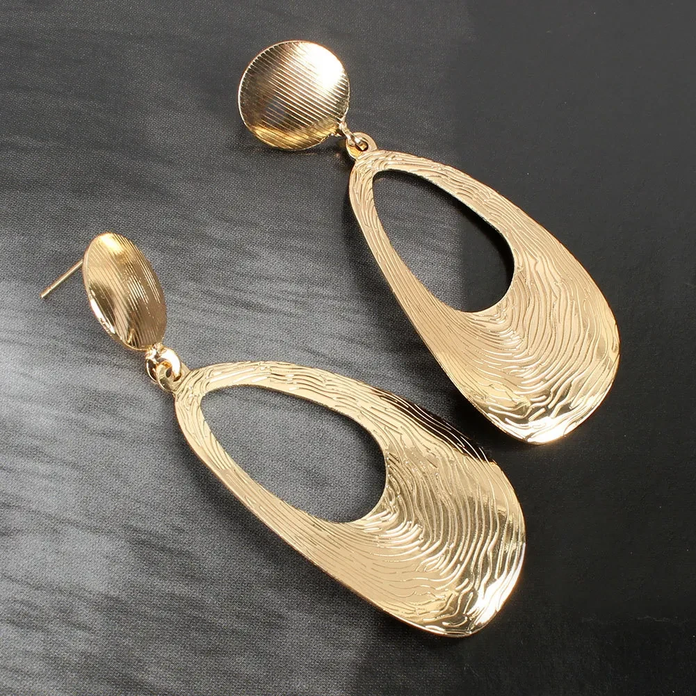 Geometric Elegant Metal Electroplated Earrings