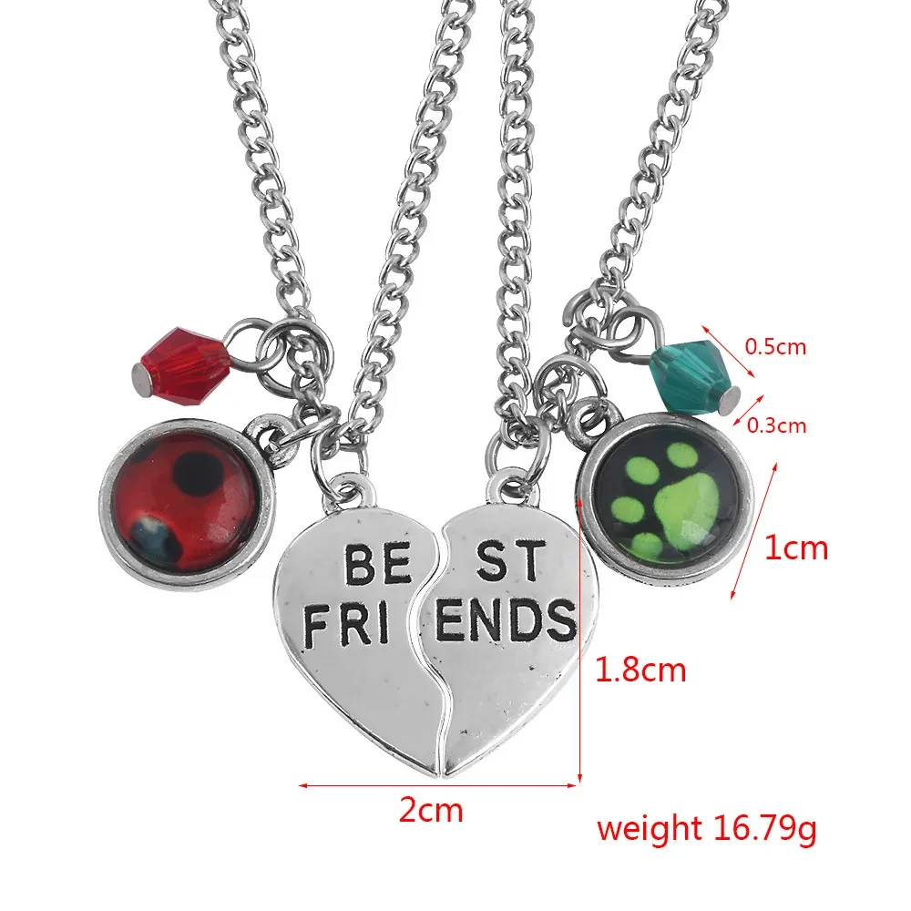 Anime Peripheral Ladybug Necklace Couple Pendant