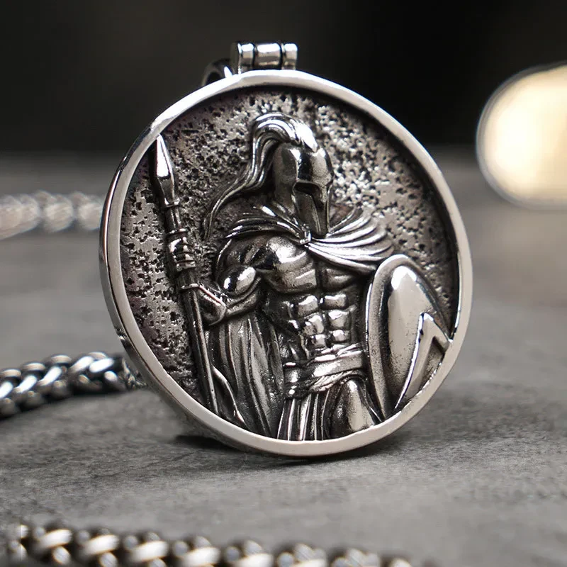 Men's Titanium Steel Warrior Necklace Pendant